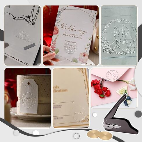 PH PandaHall Hand Embosser Seal Stamp Book Embosser Set Blank Steel Library Embossing Seal Stamps Hand-Held Embossing Stamp with 2pcs Blank Steel Disc for Library Books Envelopes Napkins Gift Decor in Saudi Arabia