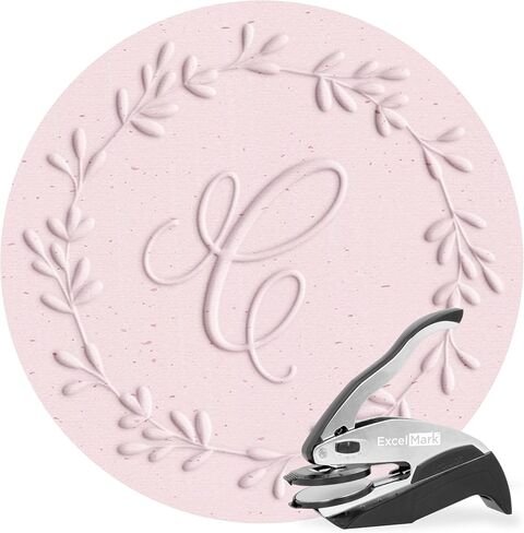 ExcelMark Personalized Monogram Embosser - Personlaize Your Books and Documents with Your Initials (Luxe) in Saudi Arabia