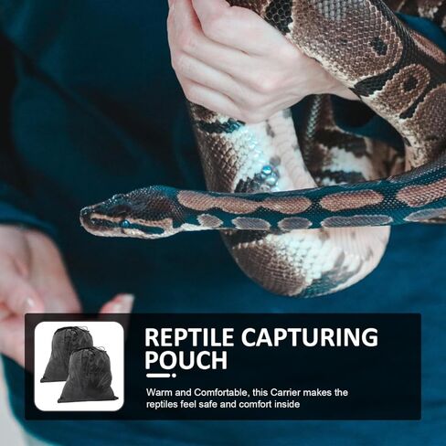 2Pcs Reptile Carrier Bag Portable Pet Travel Pouch for Snakes and Small Animals Bite Avoidance Design Durable Comfortable for Outdoor Use in Saudi Arabia