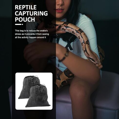 2Pcs Reptile Carrier Bag Portable Pet Travel Pouch for Snakes and Small Animals Bite Avoidance Design Durable Comfortable for Outdoor Use in Saudi Arabia