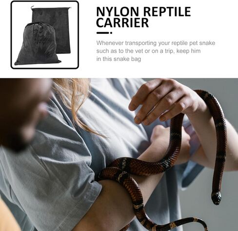 2Pcs Reptile Carrier Bag Portable Pet Travel Pouch for Snakes and Small Animals Bite Avoidance Design Durable Comfortable for Outdoor Use in Saudi Arabia