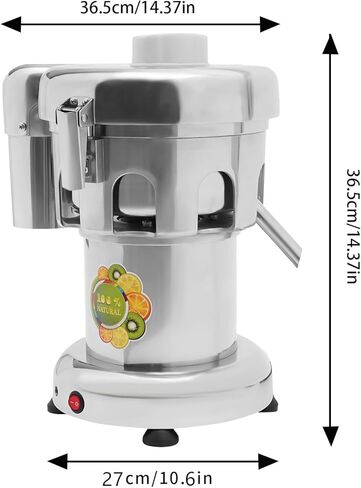 Commercial Juice Extractor Machine 110V 370W 2800RPM Electric Stainless Steel Juice Machine, Heavy Duty Fruit and Vegetable Juicer Automatic Centrifugal Juicer Machine, 80-100kg/hr in Kuwait