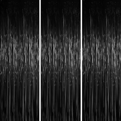 3.3 x 6.6 ft Foil Fringe Backdrop Curtains, Tinsel Streamers Party Decorations, Fringe Backdrop for Birthday, Baby Shower, Gender Reveal, Graduation (3, Champagne) in Kuwait