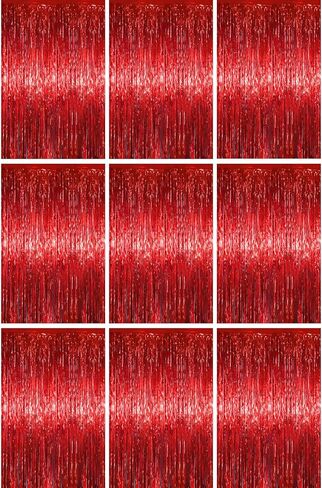 3.3 x 6.6 ft Foil Fringe Backdrop Curtains, Tinsel Streamers Party Decorations, Fringe Backdrop for Birthday, Baby Shower, Gender Reveal, Graduation (3, Champagne) in Kuwait