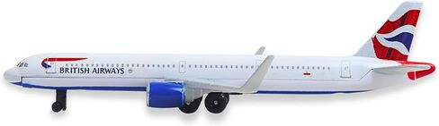 Daron British Airways A321 Union Jack Livery Single Planes Die-Cast Metal Collectible Airplane Toy with Plastic Parts for Ages 3+ in Kuwait