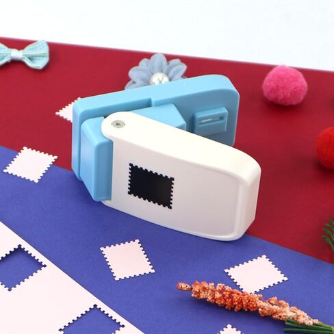 Rectangle-Shaped Postage Stamp Punch - Ideal for Paper Crafts, Scrapbooking & DIY Card Making | Scalloped Rectangle Lever Action Punch in Arts & Crafts Supplies in Saudi Arabia