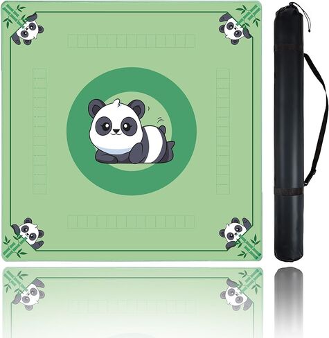 Mahjong Mat for Table,CUFURNIX 31.5''x31.5'' Non-Slip & Noise Reduction Mahjong Mat with Rules,Mah Jongg Gift with Carrying Bag for Poker,Board Games,Dominoes,Cards & Tile Games (Blue-Green) in Saudi Arabia