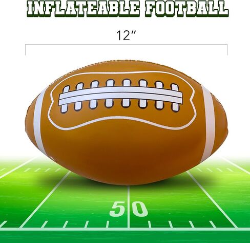 ArtCreativity 12 قطعة كرة قدم قابلة للنفخ لديكورات حفلات كرة القدم - كرات قدم قابلة للنفخ مع تصميم باللمس - بطول 30.48 سم - هدايا وديكور لحفلات أعياد الميلاد in Kuwait