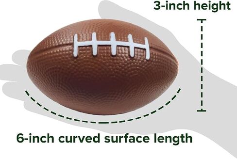 GiftExpress 12-Pack 6-Inch Foam Footballs, Soft Foam Toy Football Stress Balls for Kids, Football Party Favors, Classroom Rewards, Carnival Prizes, Game Day Decorations, Brown in Saudi Arabia