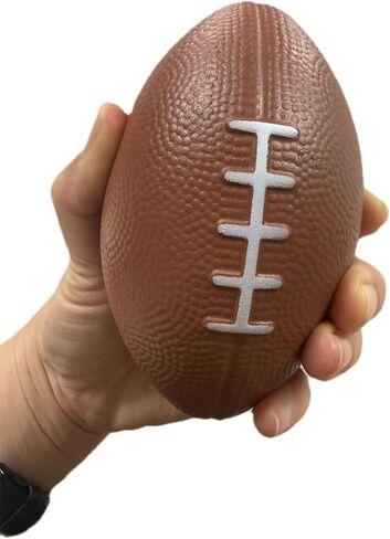 GiftExpress 12-Pack 6-Inch Foam Footballs, Soft Foam Toy Football Stress Balls for Kids, Football Party Favors, Classroom Rewards, Carnival Prizes, Game Day Decorations, Brown in Saudi Arabia