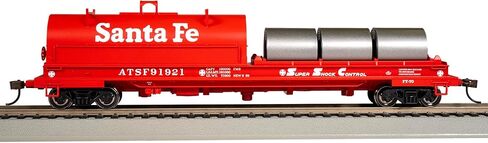 Bachmann Trains - 55' Steel CAR with Coil Load and Rounded Hood - Santa FE #91921 (Super Shock Control) - Ho Scale in Saudi Arabia