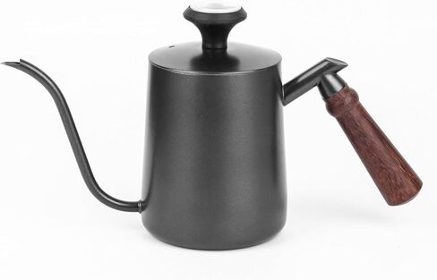 Pour-over kettle with thermometer, 600ml capacity, leak-proof one-piece 304 stainless steel gooseneck spout, food-grade easy-clean, suitable for pour-over coffee, French press, and tea. in Saudi Arabia