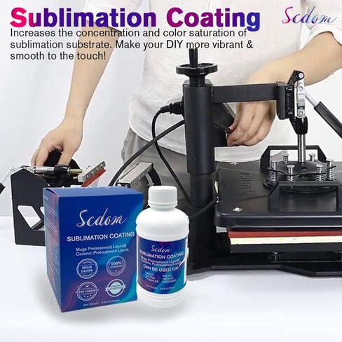 250ML Universal Sublimation Coating, Scdom Pretreatment Liquid Coating Fluid for Phones Case, Mug, Glass, Ceramic, Wood, Crystal, Metal, Acrylic, PVC, Stone, Leather, All Hard Surfaces Sublimation in Saudi Arabia