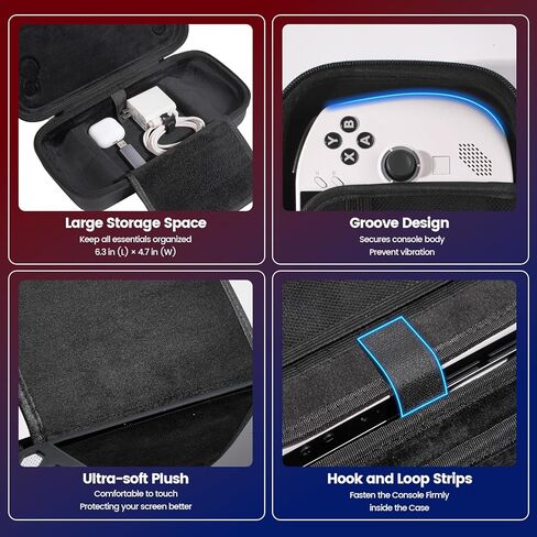 Carrying Case 3 in 1 Set for Legion Go S 2025, Accessories Included Large Capacity Hard Travel Pouch, Soft Silicone Protective Cover und 2 Pack Screen Protector, Portable - Black in Saudi Arabia