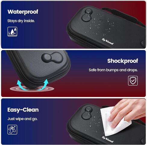 Carrying Case 3 in 1 Set for Legion Go S 2025, Accessories Included Large Capacity Hard Travel Pouch, Soft Silicone Protective Cover und 2 Pack Screen Protector, Portable - Black in Saudi Arabia