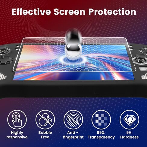 Carrying Case 3 in 1 Set for Legion Go S 2025, Accessories Included Large Capacity Hard Travel Pouch, Soft Silicone Protective Cover und 2 Pack Screen Protector, Portable - Black in Saudi Arabia