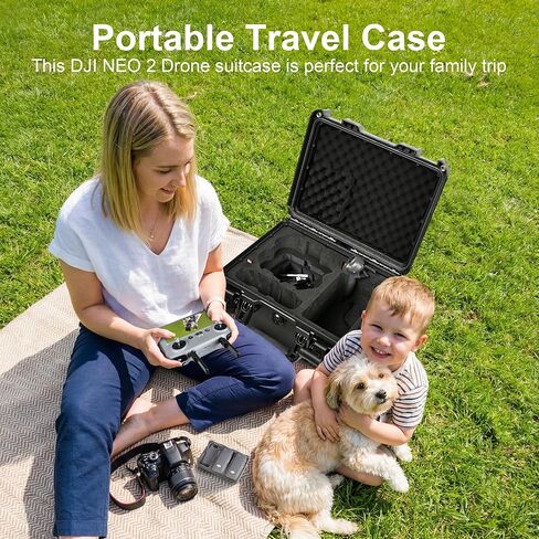 حقيبة حمل صلبة مقاومة للماء من Lekufee لطائرة DJI Neo 2 Drone، Fly More Combo، DJI RC 2، RC N3، Goggles N3/3، RC Motion 3، والملحقات (الجراب فقط) in Saudi Arabia