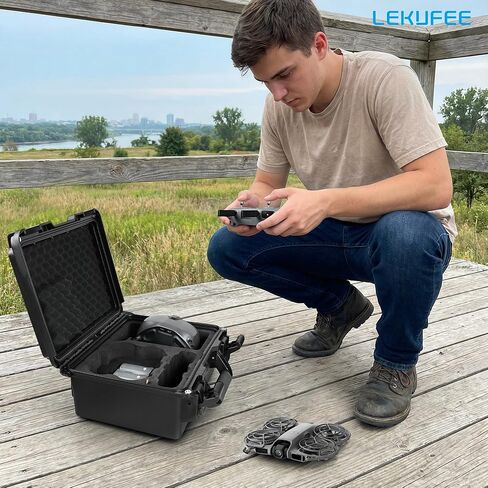 حقيبة حمل صلبة مقاومة للماء من Lekufee لطائرة DJI Neo 2 Drone، Fly More Combo، DJI RC 2، RC N3، Goggles N3/3، RC Motion 3، والملحقات (الجراب فقط) in Saudi Arabia