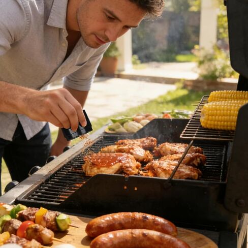 أدوات المطبخ مطحنة التوابل مقاس 2.5 بوصة، أسنان حادة للطحن الدقيق باللون الأسود in Kuwait