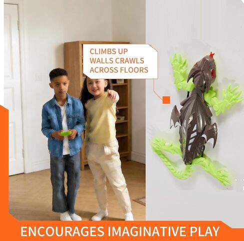 RC Lizard Wall Climbing Toy – Remote Control Robotic Gecko Kids Toys with LED Lights, Wall-Crawling Action, Battery Operated, for Boys and Girls Ages 6 and up in Saudi Arabia