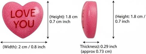 60 قطعة من حليات القلب اللامعة ذات الظهر المسطح، قلوب من الراتنج مقاس 2.54 سم مع لمسة نهائية لامعة مبهرة للحرف اليدوية اليدوية في عيد الحب، وصناعة المجوهرات والزخارف اللامعة in Kuwait