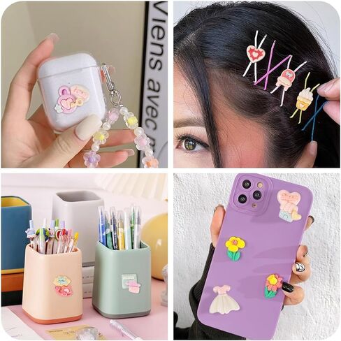 70Pcs Sweet Food Resin Cabochons Cute Cartoon Ice Cream Cup Cake Clothes Furniture Supplies Love Heart Flatback Cabochons No Hole Food Bead Embellishments for DIY Scrapbooks Hair Clips Decor in Saudi Arabia