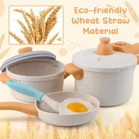 Dreamon Kids Play Kitchen Toys Accessories, Pretend Play Cooking Cookware Pots and Pans Utensils Playset, Kids Kitchen Cooking Toys for Girls Boys Toddler in Saudi Arabia