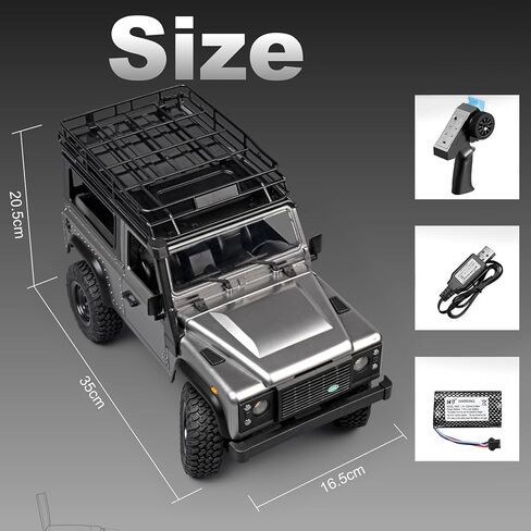 MN-99S RC Car, 1:12 Scale RC Rock Crawler, 4WD Off-Road RC Truck RTR, 2.4G Remote RC Land Rover Vehicle Models for Adults Hobby Gifts (Gray) in Saudi Arabia