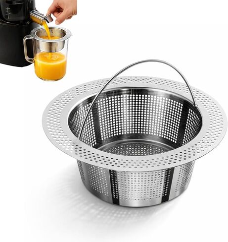 مصفاة اللب لعصارة الضغط البارد Nama J2، فلتر عصير ثانوي ناعم بعد العصر، حافة عريضة بدون استخدام اليدين، مصفاة مخروطية عميقة من الفولاذ المقاوم للصدأ 304 للحصول على عصير أكثر سلاسة ومنخفض اللب in Kuwait