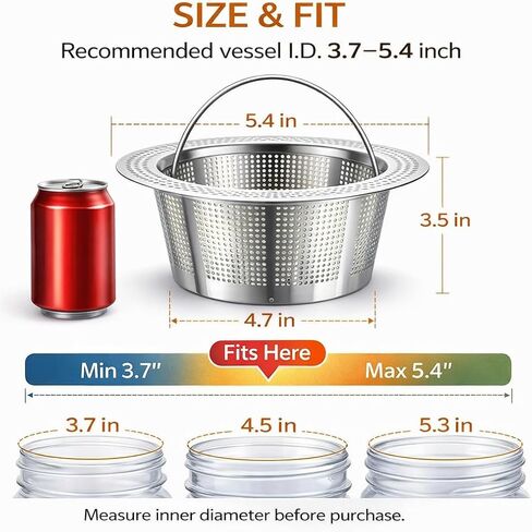 مصفاة اللب لعصارة الضغط البارد Nama J2، فلتر عصير ثانوي ناعم بعد العصر، حافة عريضة بدون استخدام اليدين، مصفاة مخروطية عميقة من الفولاذ المقاوم للصدأ 304 للحصول على عصير أكثر سلاسة ومنخفض اللب in Kuwait