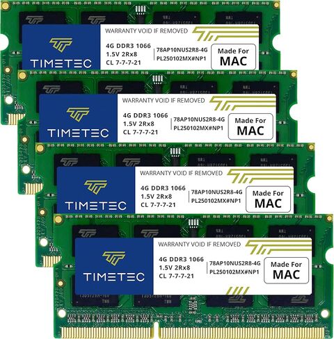 Timetec 16GB KIT(2x8GB) Compatible for Apple DDR3 1067MHz / 1066MHz PC3-8500 RAM for Mac Book (Mid-2010 13-inch), Mac Book Pro (Mid 2010 13-inch), iMac (Late 2009 27-inch), Mac Mini (Mid 2010)MAC RAM in Kuwait