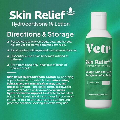 جل هيدروكورتيزون لتخفيف الجلد من vetr - دعم موضعي لحكة الجلد والبقع الساخنة - 4 أونصة (120 مل) - مركب بيطري في الولايات المتحدة الأمريكية in Kuwait