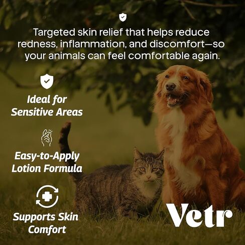 جل هيدروكورتيزون لتخفيف الجلد من vetr - دعم موضعي لحكة الجلد والبقع الساخنة - 4 أونصة (120 مل) - مركب بيطري في الولايات المتحدة الأمريكية in Kuwait