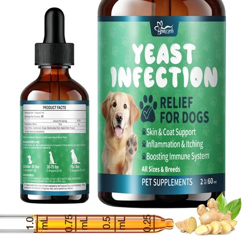 Dog Skin Yeast Care Supplement - Relieves Odor & Irritation, Promotes Coat Shine for All Ages in Kuwait
