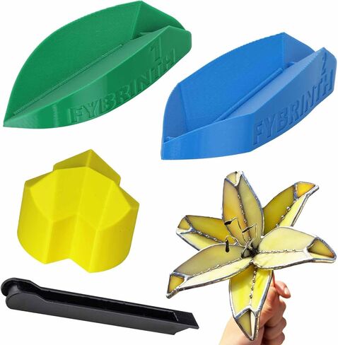 رقصة زجاجية ملونة للزنبق ثلاثي الأبعاد، قالب رقصة زجاجية ملونة مع أداة إحباط يدوية لزجة in Kuwait