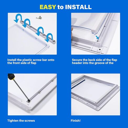 1pcs Plastic Replacement Bracket Compatible with Extra-Large Ideal Pet Products Designer Series Plastic Pet Door 10.5" x 15" Flap, Easy Installation with Screws in Kuwait