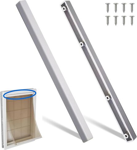 1pcs Plastic Replacement Bracket Compatible with Extra-Large Ideal Pet Products Designer Series Plastic Pet Door 10.5" x 15" Flap, Easy Installation with Screws in Kuwait