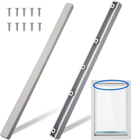 1pcs Plastic Replacement Bracket Compatible with Extra-Large Ideal Pet Products Designer Series Plastic Pet Door 10.5" x 15" Flap, Easy Installation with Screws in Kuwait