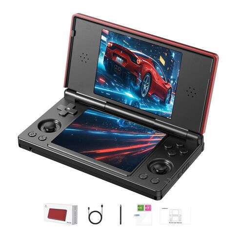 GiipGoop RG DS Handheld Game Consoles RG DS Retro Gaming Console Dual-screen Video Game Console 3+32GB Android 14 Portable Pocket Arcade 4000mAh Battery WiFi Bluetooth HD Output Black in Kuwait
