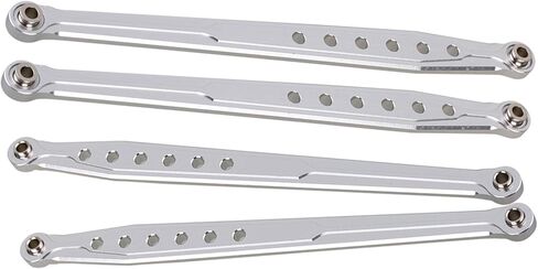 Mxfans Silver Aluminum SCX0007 SCX0010 Front & Rear Suspension Link Rod Linkage for AXIAL SCX10 Electric 4WD RC1:10 Car Set of 2 in Saudi Arabia