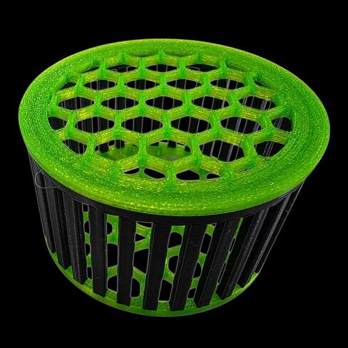 2" Mushroom Coral Basket for Reef Tanks – Shroom Protector Box for Coral Frags & Mushroom Corals (Glow Green & Black) in Saudi Arabia