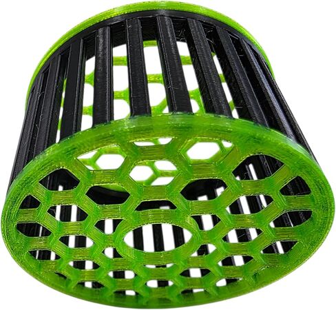 2" Mushroom Coral Basket for Reef Tanks – Shroom Protector Box for Coral Frags & Mushroom Corals (Glow Green & Black) in Saudi Arabia