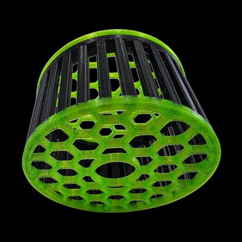 2" Mushroom Coral Basket for Reef Tanks – Shroom Protector Box for Coral Frags & Mushroom Corals (Glow Green & Black) in Saudi Arabia