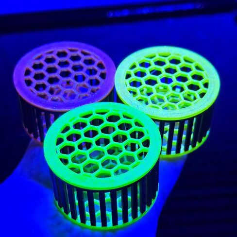 2" Mushroom Coral Basket for Reef Tanks – Shroom Protector Box for Coral Frags & Mushroom Corals (Glow Green & Black) in Saudi Arabia