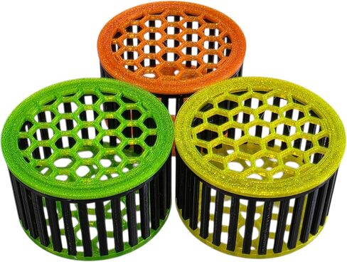 2" Mushroom Coral Basket for Reef Tanks – Shroom Protector Box for Coral Frags & Mushroom Corals (Glow Green & Black) in Saudi Arabia