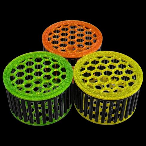 2" Mushroom Coral Basket for Reef Tanks – Shroom Protector Box for Coral Frags & Mushroom Corals (Glow Green & Black) in Saudi Arabia