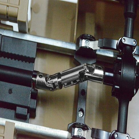 عمود محرك RC، 2 قطعة أعمدة محرك معدنية، مجموعة عمود نقل سيارة RC الصلبة، ملحقات ترقيات متوافقة مع شاحنة عسكرية RC بمقياس 1/16 WPL، 2.36 × 0.31 بوصة، فضي in Kuwait