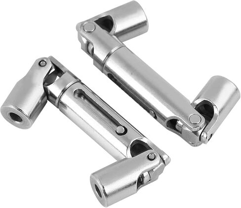 عمود محرك RC، 2 قطعة أعمدة محرك معدنية، مجموعة عمود نقل سيارة RC الصلبة، ملحقات ترقيات متوافقة مع شاحنة عسكرية RC بمقياس 1/16 WPL، 2.36 × 0.31 بوصة، فضي in Kuwait