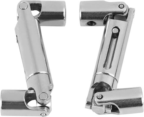 عمود محرك RC، 2 قطعة أعمدة محرك معدنية، مجموعة عمود نقل سيارة RC الصلبة، ملحقات ترقيات متوافقة مع شاحنة عسكرية RC بمقياس 1/16 WPL، 2.36 × 0.31 بوصة، فضي in Kuwait