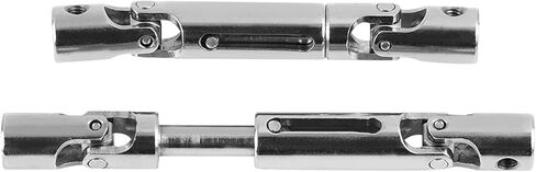 عمود محرك RC، 2 قطعة أعمدة محرك معدنية، مجموعة عمود نقل سيارة RC الصلبة، ملحقات ترقيات متوافقة مع شاحنة عسكرية RC بمقياس 1/16 WPL، 2.36 × 0.31 بوصة، فضي in Kuwait